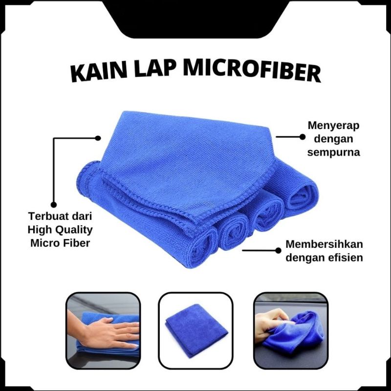 Kain Lap Micofiber Halus Serbaguna Handuk Body Mobil Motor Dinding Meja