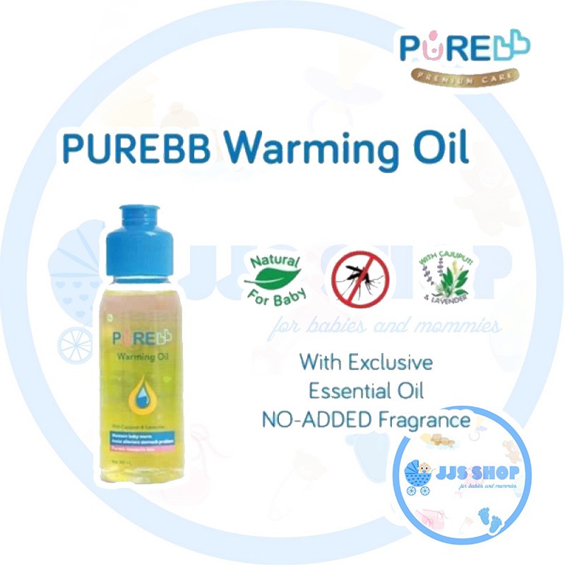 PURE BB PUREBB BABY WARMING OIL 60ML MINYAK TELON BAYI PENGHANGAT BADAN ANAK BAYI