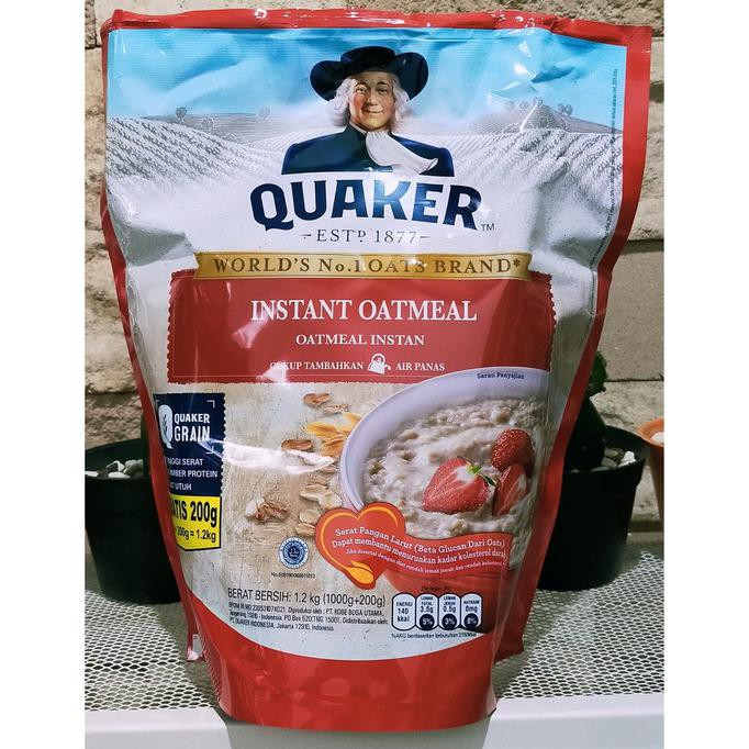 Quaker Instant Oatmeal Sereal 1 2 Kg Oat Instan Quaker Havermut Shopee Indonesia