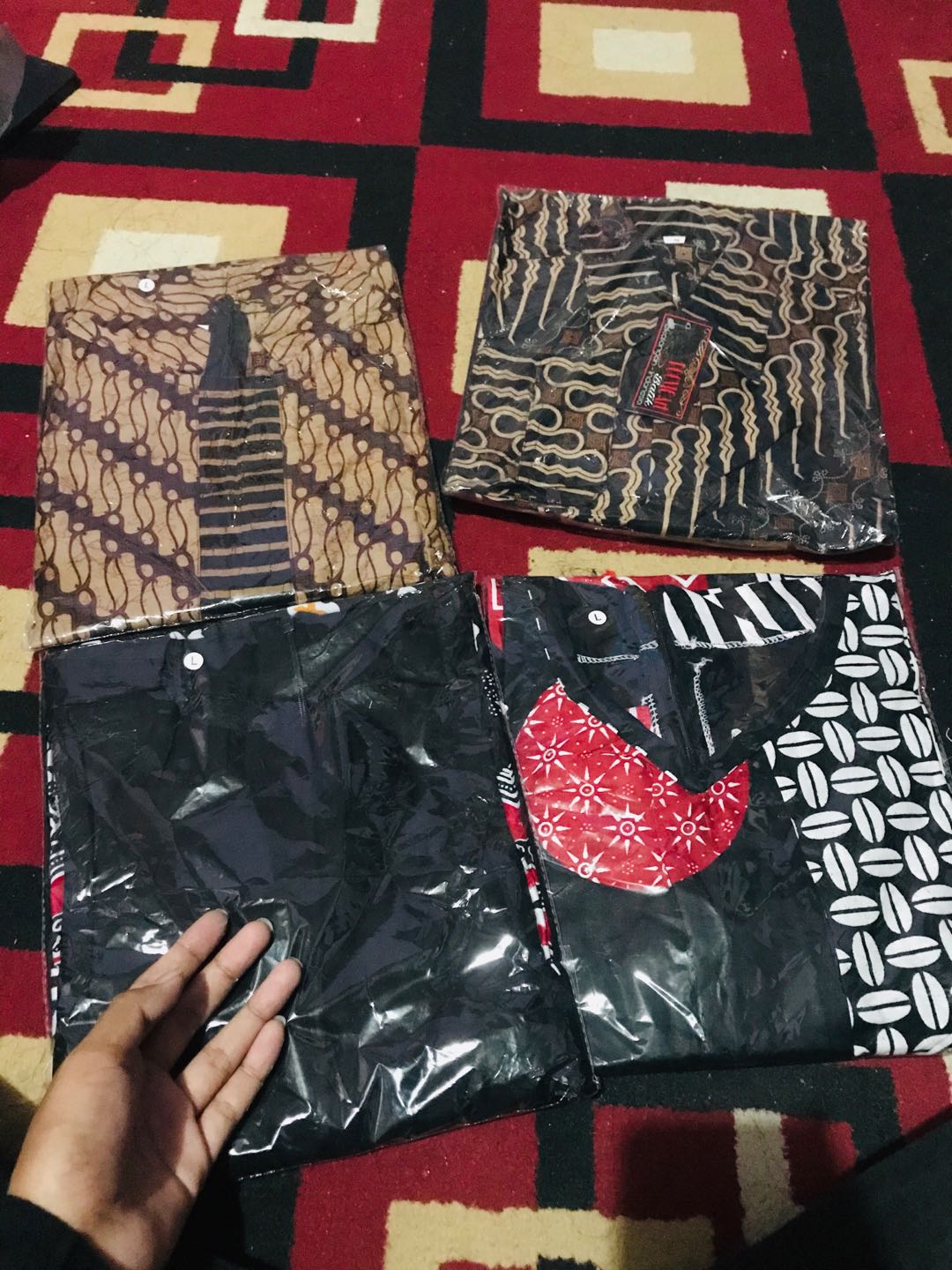 Batik Tunik Shibori Jumputan Terbaru Size S-3l / Hrb026 Yelbor Navbor / Biru Putih / Original..