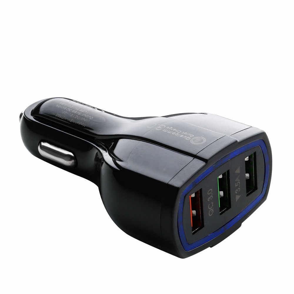 Qualcomm 3.0 Quick Car Charger Fast Charging 3 Port-Batok Saver-Cas hp Mobil Motor-Fast Charging-Quick Charging-Charger Mobil-Batok Charger-3 USB-High Quality