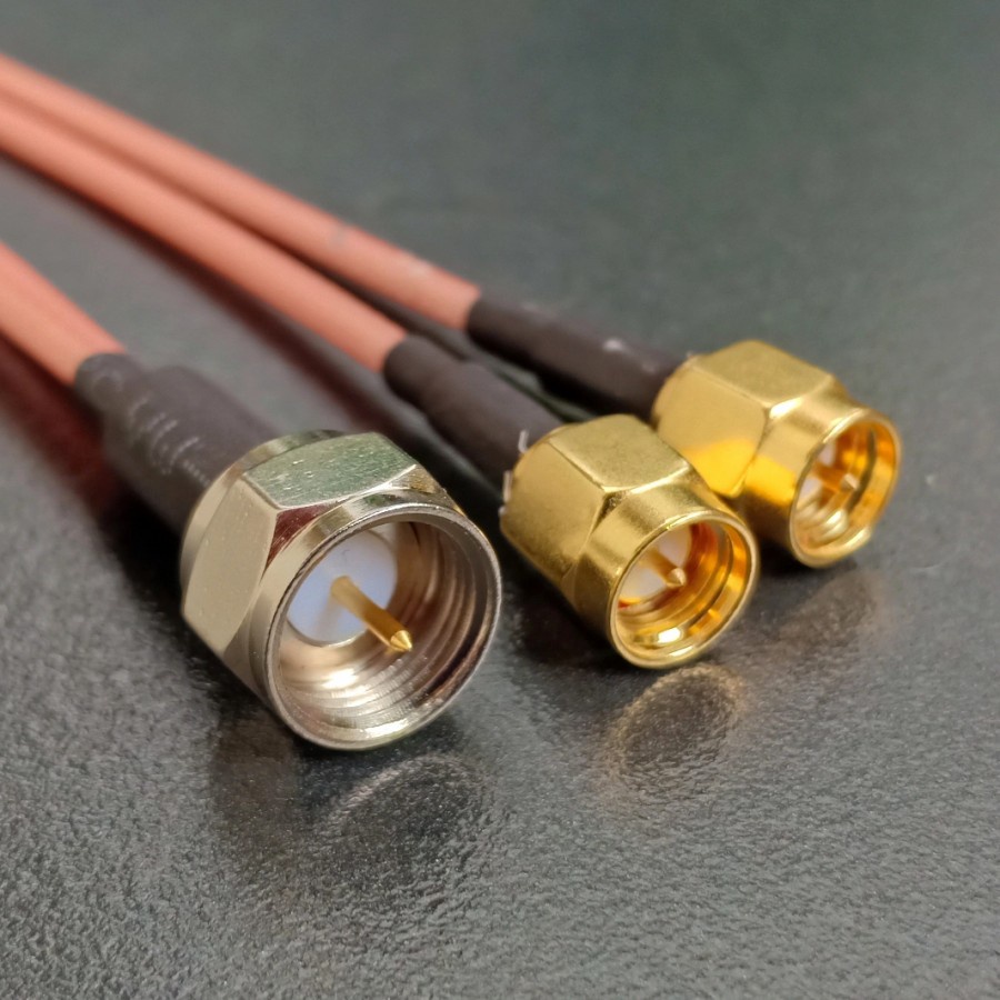 Kabel Pigtail Y RG316 Double sma male to F male RG6