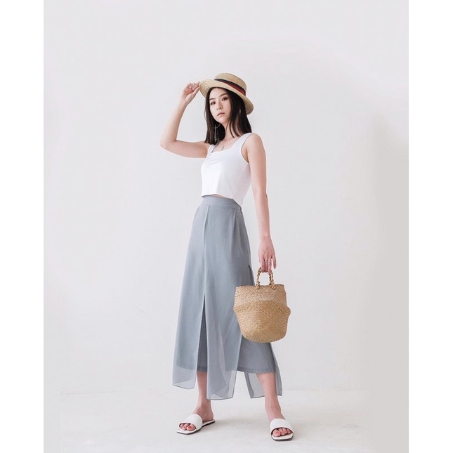 YEONA DOUBLE BUTTONS MIDWAIST CULLOTES PANTS KOREA / CELANA PANJANG KULOT WANITA CASUAL BEST SELLER - HADIAH / KADO ULTAH CEWEK
