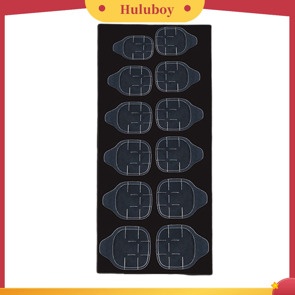 Huluboy Huluboy♡ 120pcs Stiker Kuku Palsu Dua Sisi Warna Transparan