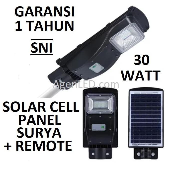 Lampu Jalan PJU LED Solar Cell 30W Panel Surya SOROT 30 WATT SolarCell