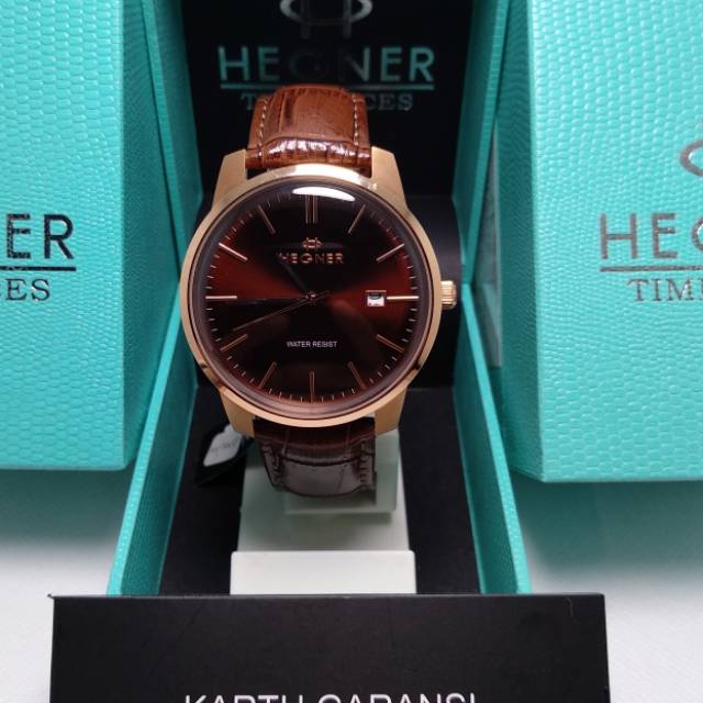 Jam tangan pria Hegner HW 1637 G original