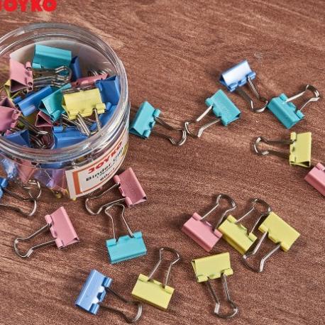 

[80] BINDER CLIP JOYKO 105PTL KLIP PENJEPIT KERTAS FANCY PASTEL LUCU ANTI KARAT 1 DRUM 60 PCS WARNA WARNI GROSIR ATK MURAH PREMIUM Kualitas Super