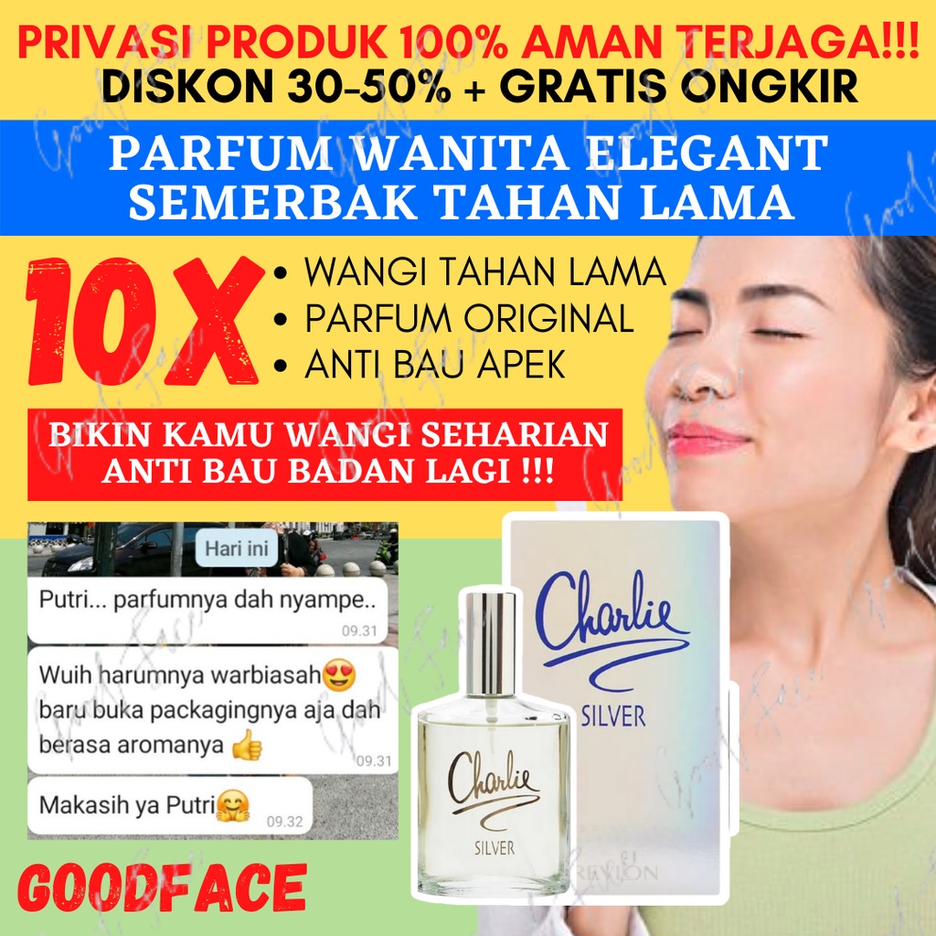 MINYAK WANGI TAHAN LAMA CHARLIE PARFUM REVLON 100ML ORIGINAL - PARFUM CHARLIE 100% ASLI