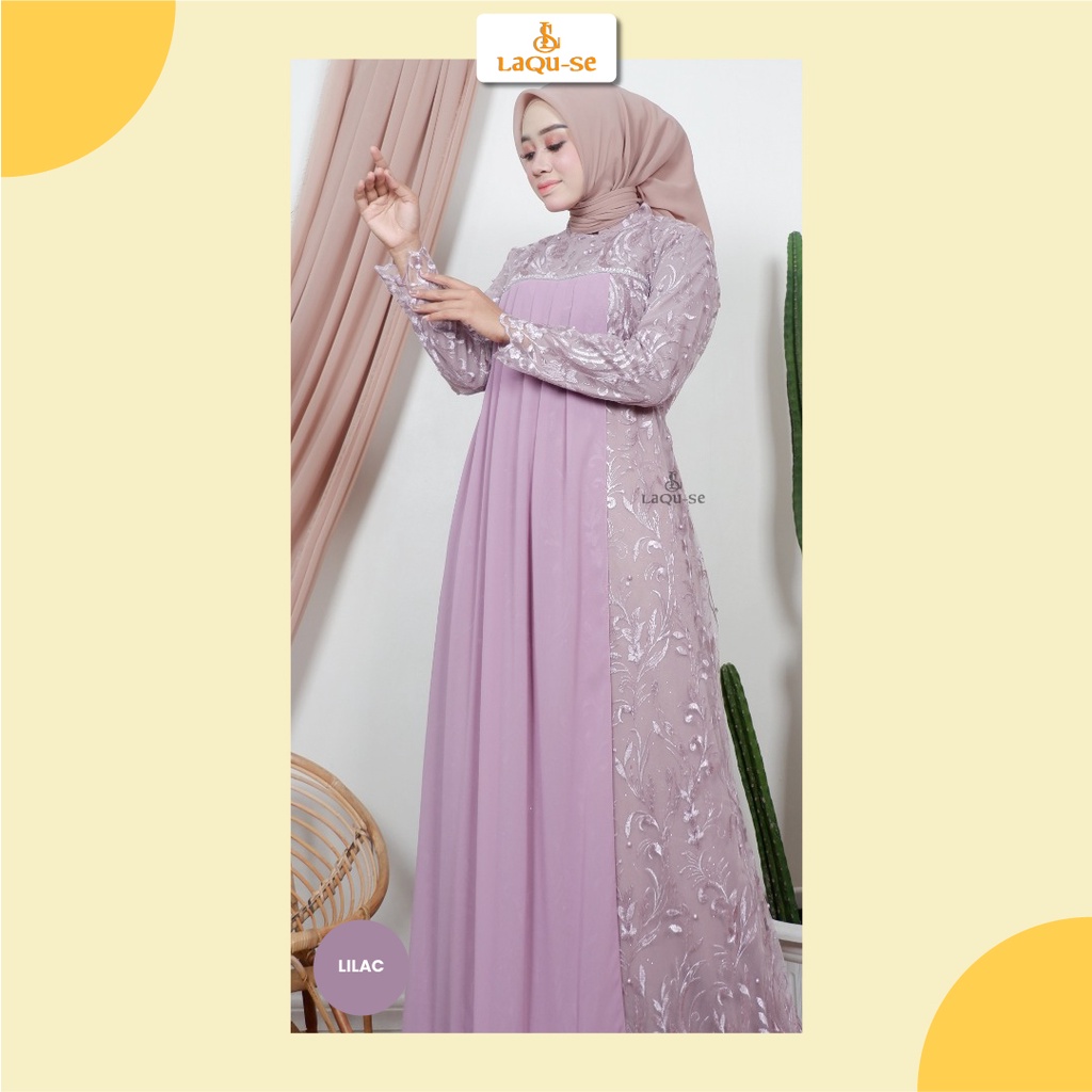 Gamis Tutu Tulle Long Dress Pesta Wanita Terbaru  By Laquse_Kebaya2