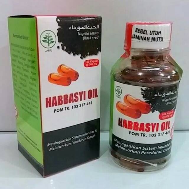 Habasyifa Habbatussauda Oil HNU 100 Kapsul Minyak Habbatussauda Murni