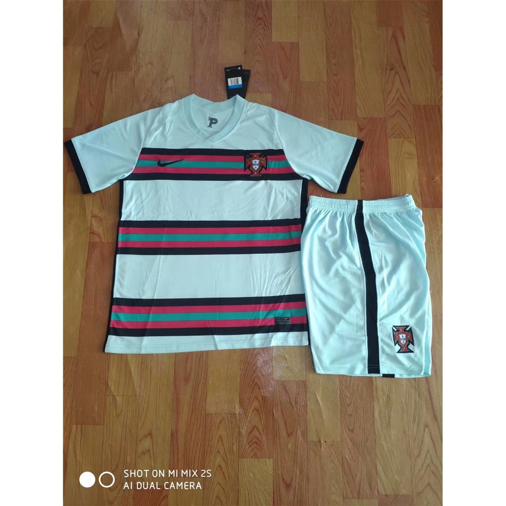 Setelan Kaos Jersey Sepak Bola Portugal Away 2020 2021 Celana Pendek Untuk Pria Dewasa Shopee Indonesia