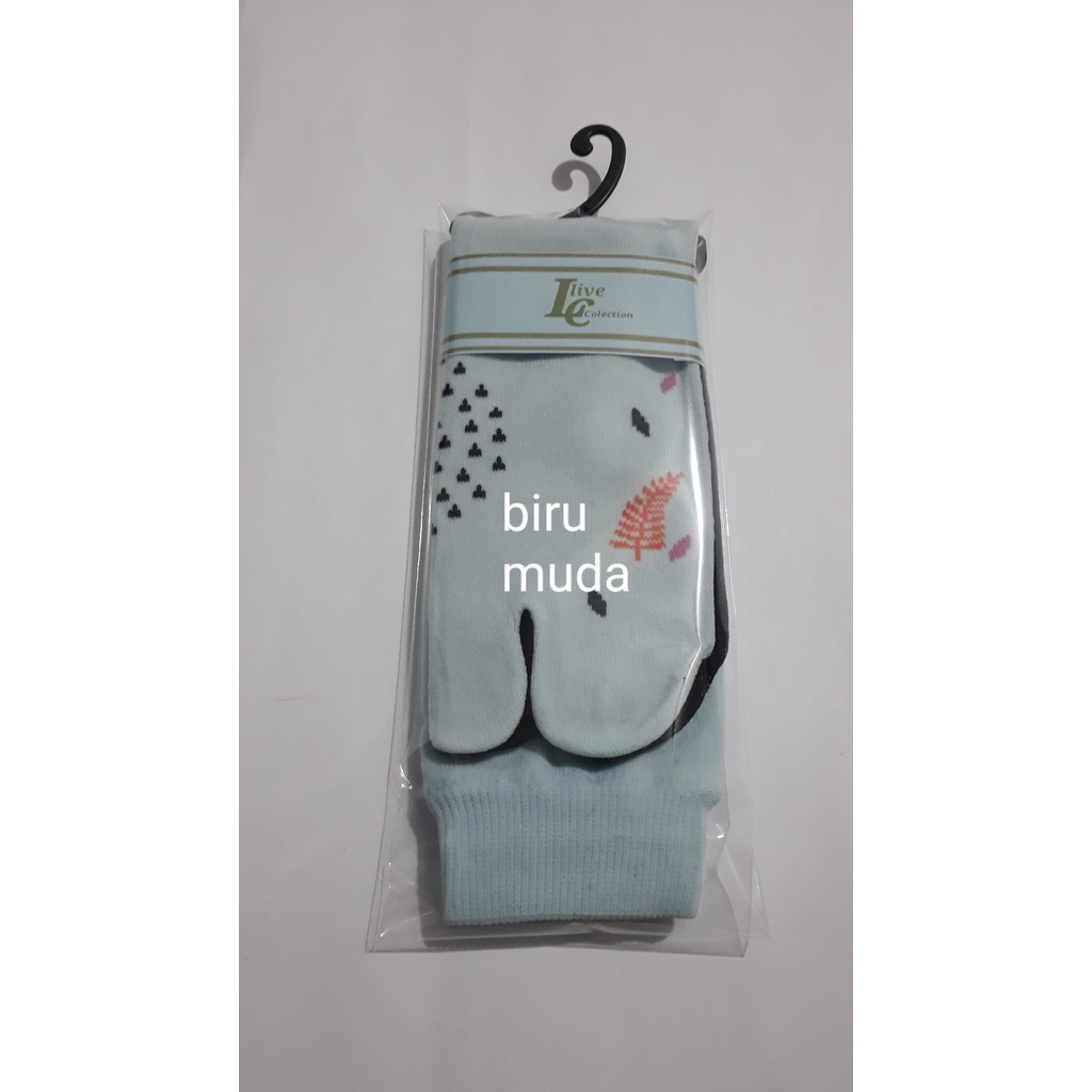 kaoskaki jempol motif/kaos kaki muslimah-birumuda