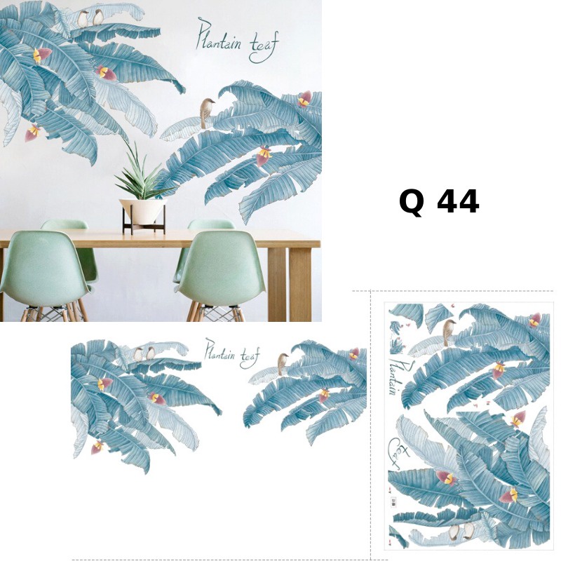 WALLSTIKER WALLSTIKER WALL STICKER STIKER PAPER WALLPAPER DINDING D3 MOTIF TANAMAN HIJAU DAUN POHON KAKTUS MONSTERA DEKORASI CAFE RUMAH PINTU JENDELA CERMIN KACA HIASAN KERAMIK KAMAR MANDI TOILET ANTI AIR WATERPROOF TEGEL KOMPOR KULKAS DAPUR 3D AESTHENTIC-Q44