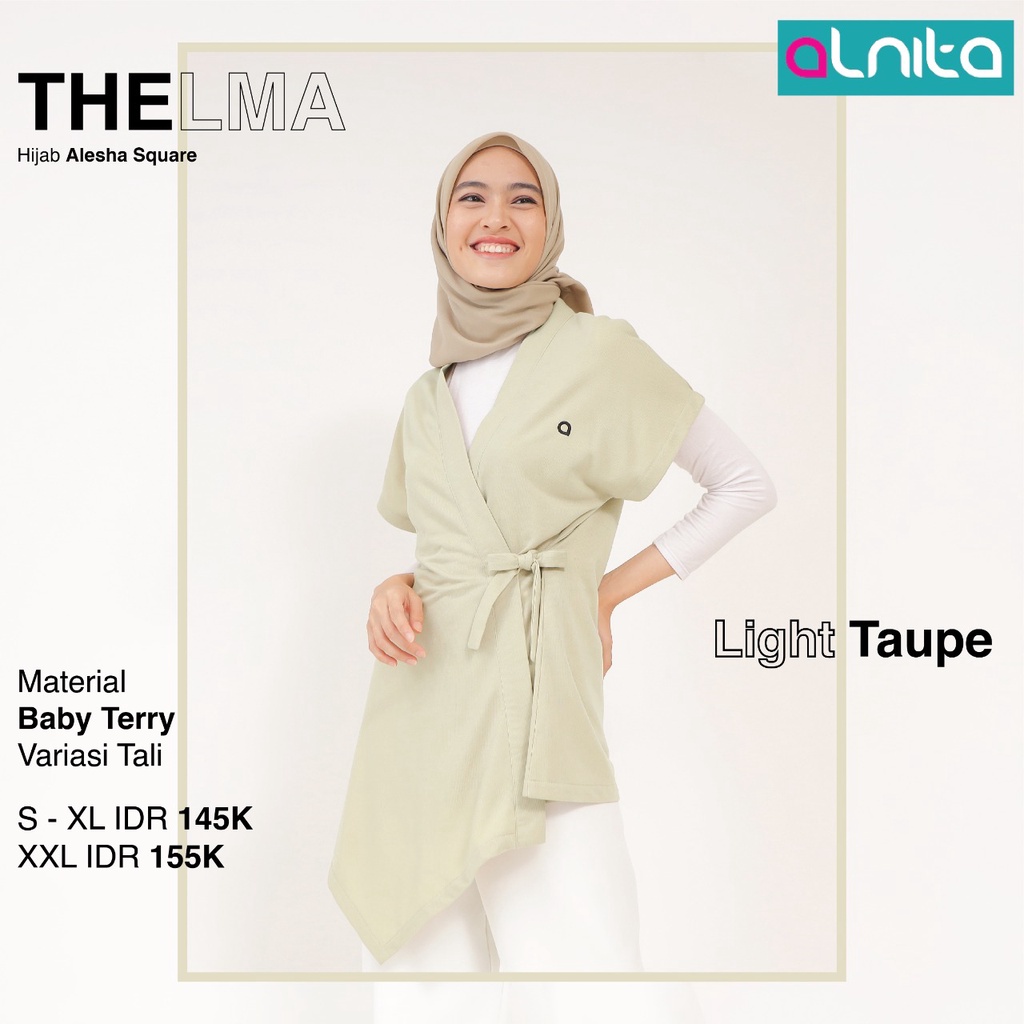 Thelma Outer Alnita Material Bahan Baby Terry OOTD Rompi Terbaru Masa Kini dan Terlaris