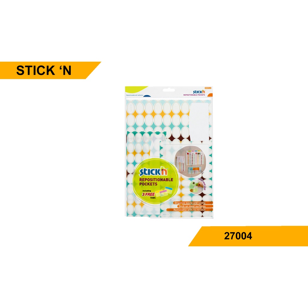 

Stick'n Repostionable Pocket Pack 27004 - Tempat Penyimpanan File