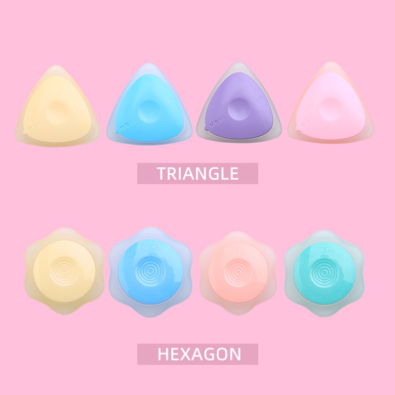 Penghapus Pena Bentuk Segitiga / Hexagon Mini Dapat Dihapus Untuk Perlengkapan Pelajar