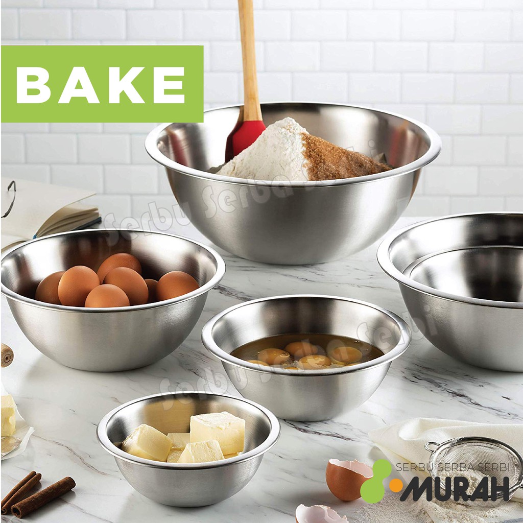 Mangkok STAINLESS Mangkok Bulat / Mangkok Stainless Mangkok Sup / Mangkok Cereal / Mangkok Sayur