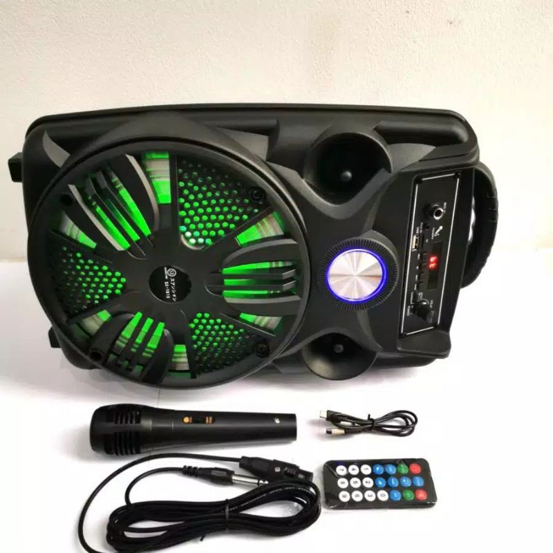 Speaker Bluetooth Wireless SX-Y815  Ukuran 8 Inch Free Mic Karaoke + Remote