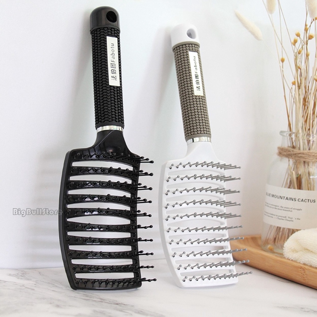 Sisir Rambut Kotak Gagang Bulat Magnetik - Hair Brush - YBS650