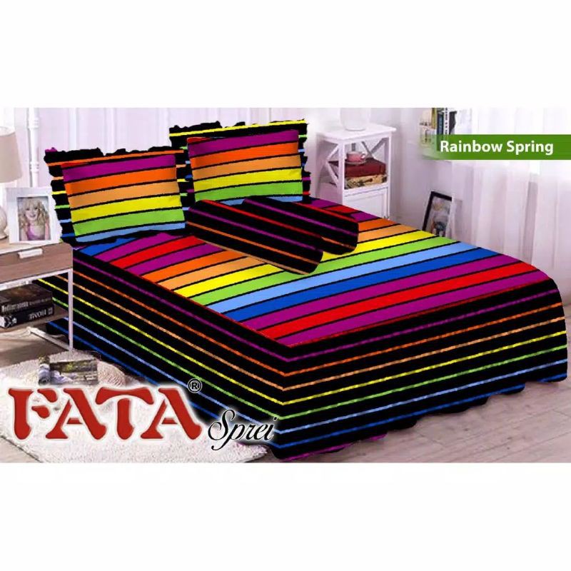 SPREI FATA KING RUMBAI - Sprei Fata King Rumbai 180x200 terlaris Rainbow Spring