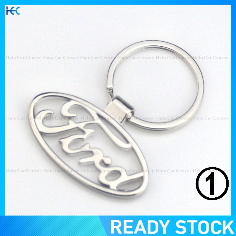 【Ready Stock】Alloy Metal Logo Motorcycle Keychain Car keychain SET for Ford