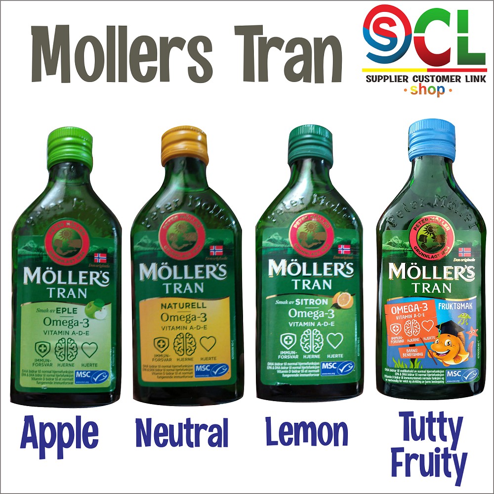 Mollers Tran Cod Liver Fish Oil Moller's Trans Omega 3 DHA