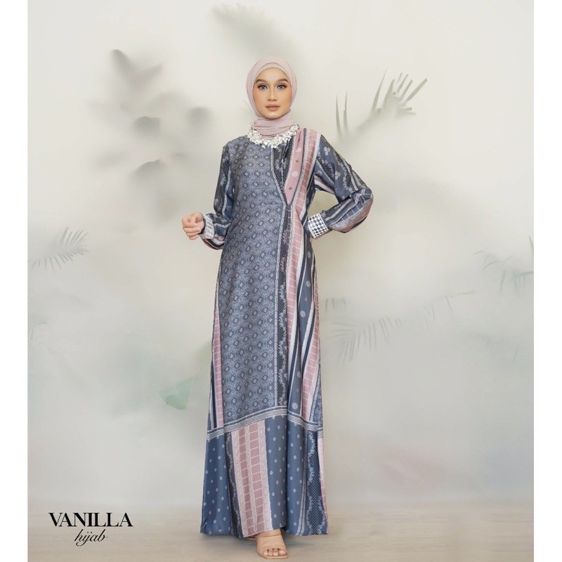 edelweis dress navy by vanilla hijab