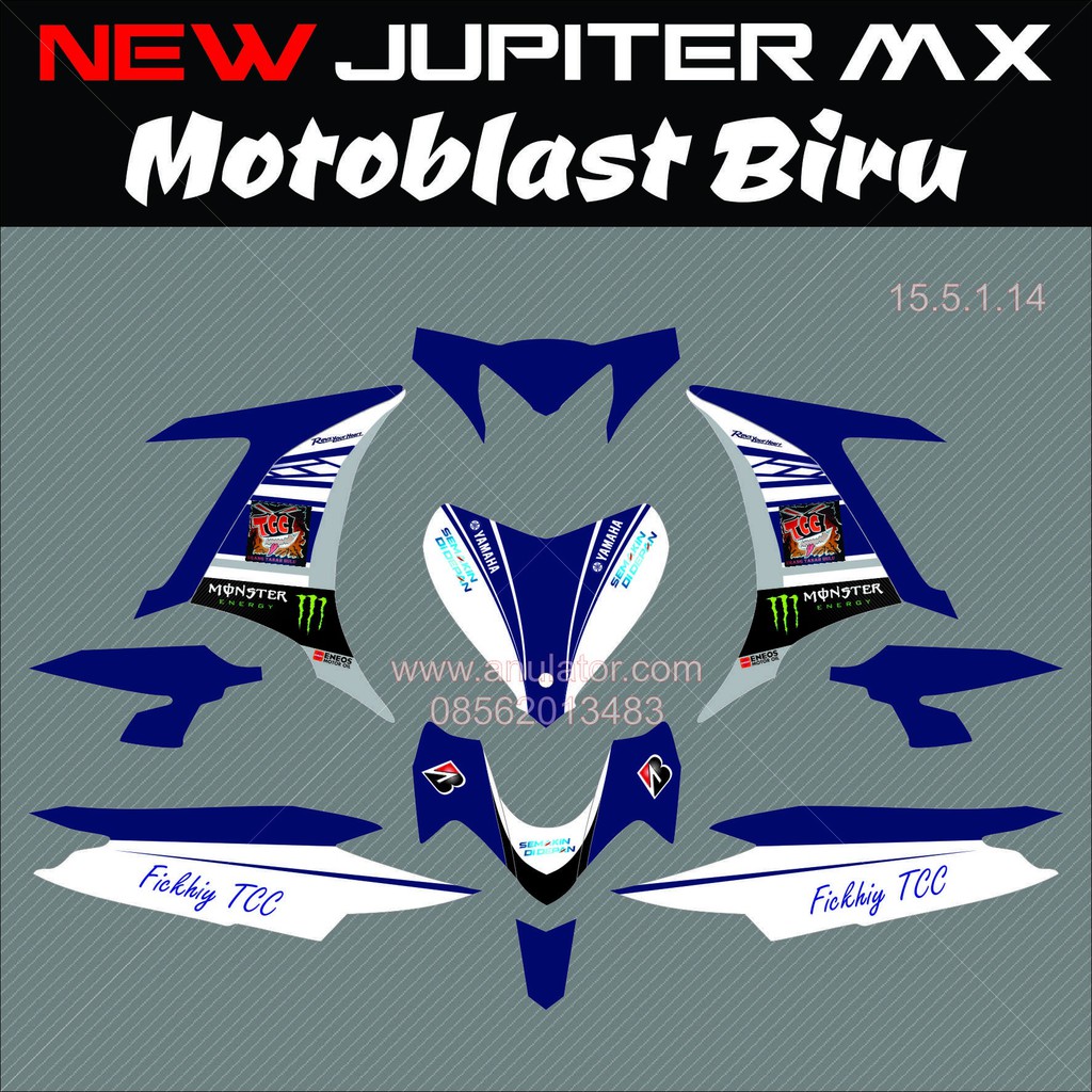 Sticker Striping Motor Stiker Yamaha New Jupiter Mx Motoblast Spec