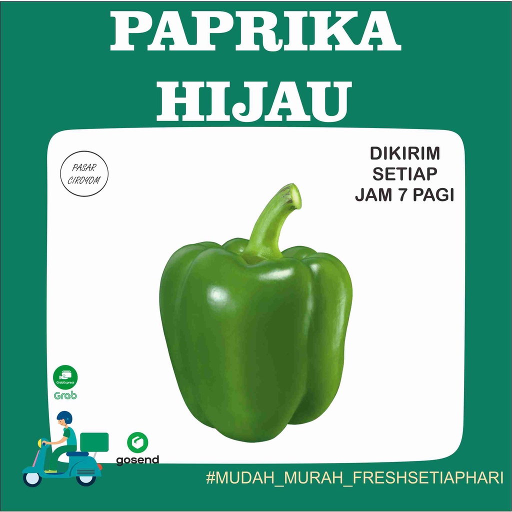 

PROMO PAPRIKA HIJAU FRESH MURAH BANDUNG 1KG