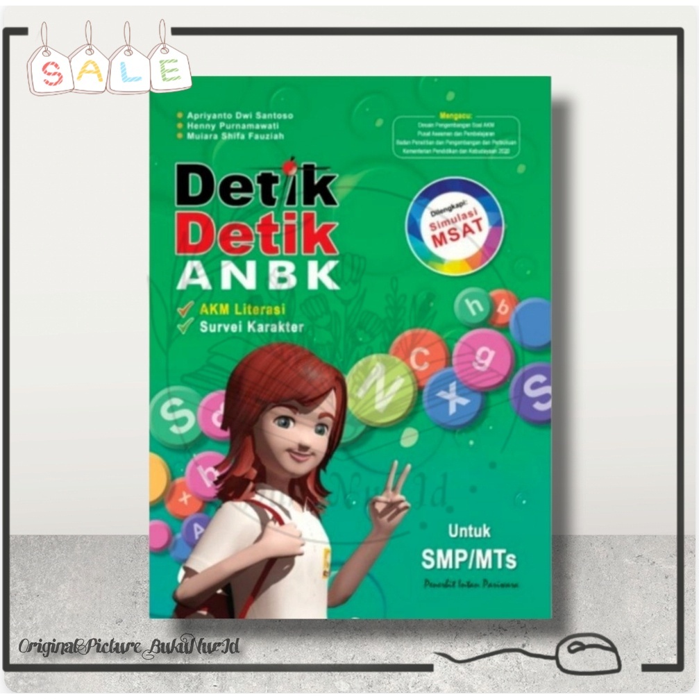 Intan Pariwara Buku Detik Detik ANBK AKM Literasi  SMP/MTS 2022 - 100% Buku Original
