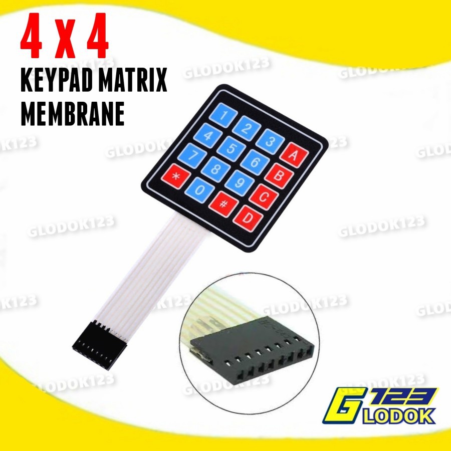 Keypad Membran 4x4 Matrix Arduino 4 x 4 Input Key Pad Membrane