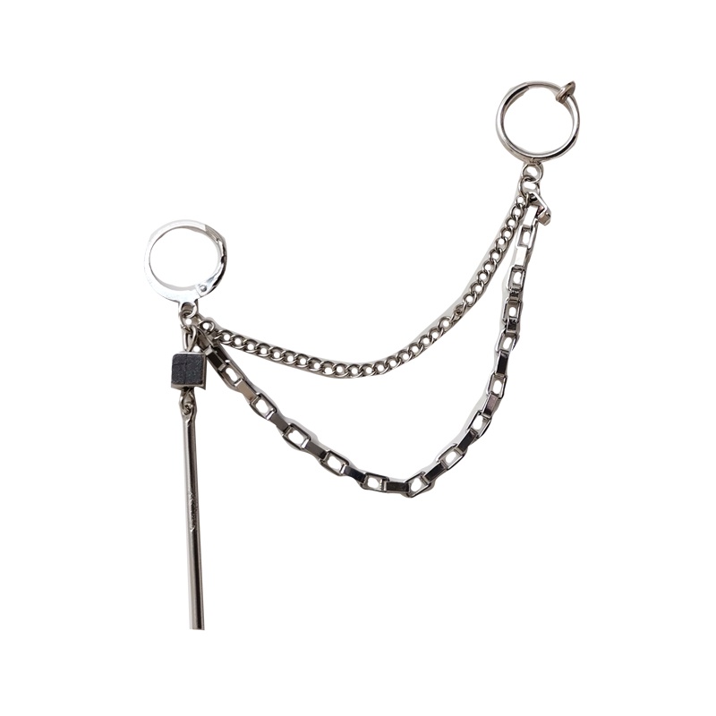 Chain One Earrings Accessories Temperament Punk Personality Street