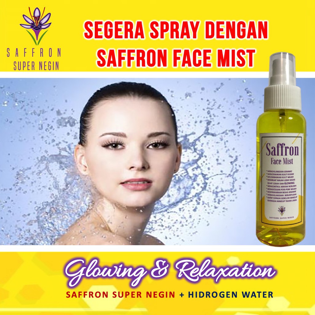 Safron Face Mist Organik Facemist Safron Safron Face Mist Premium FaceMist Saffron