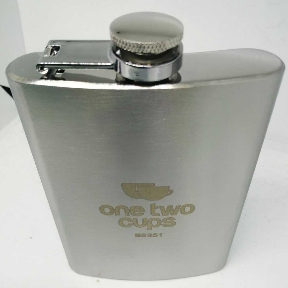 One Two Cups Botol Minum Wine Flask Bentuk Kotak 8oz - MS351