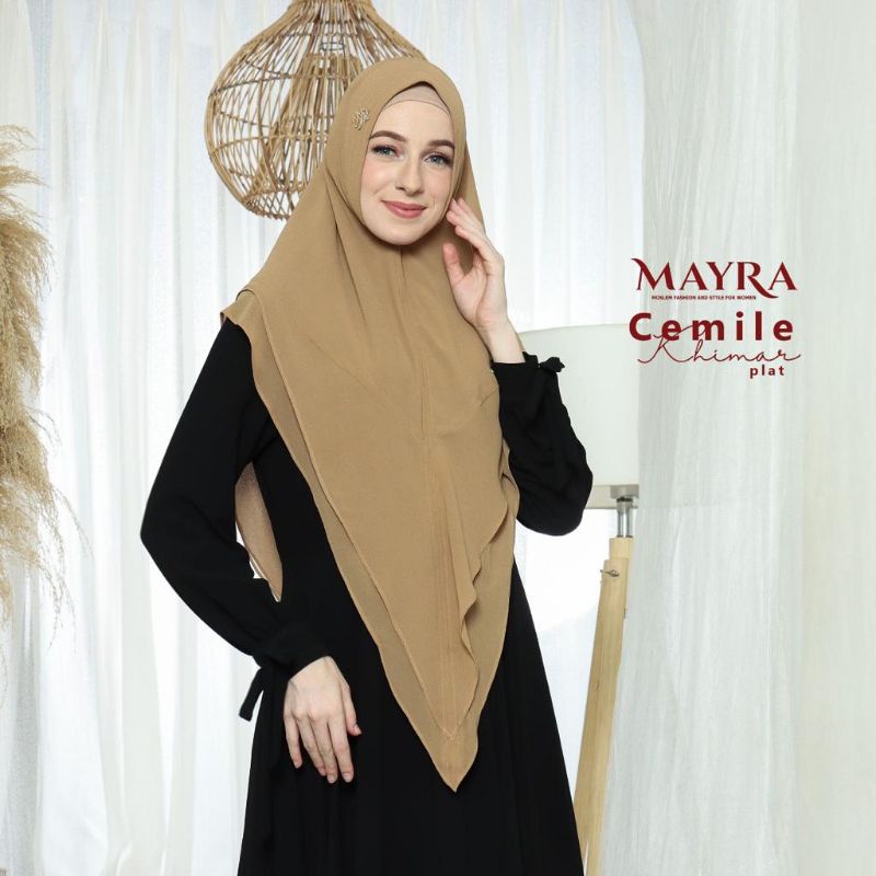 Khimar CEMILE Plat MAYRA/koleksi syari terbaru / khimar syari terbaru mayra