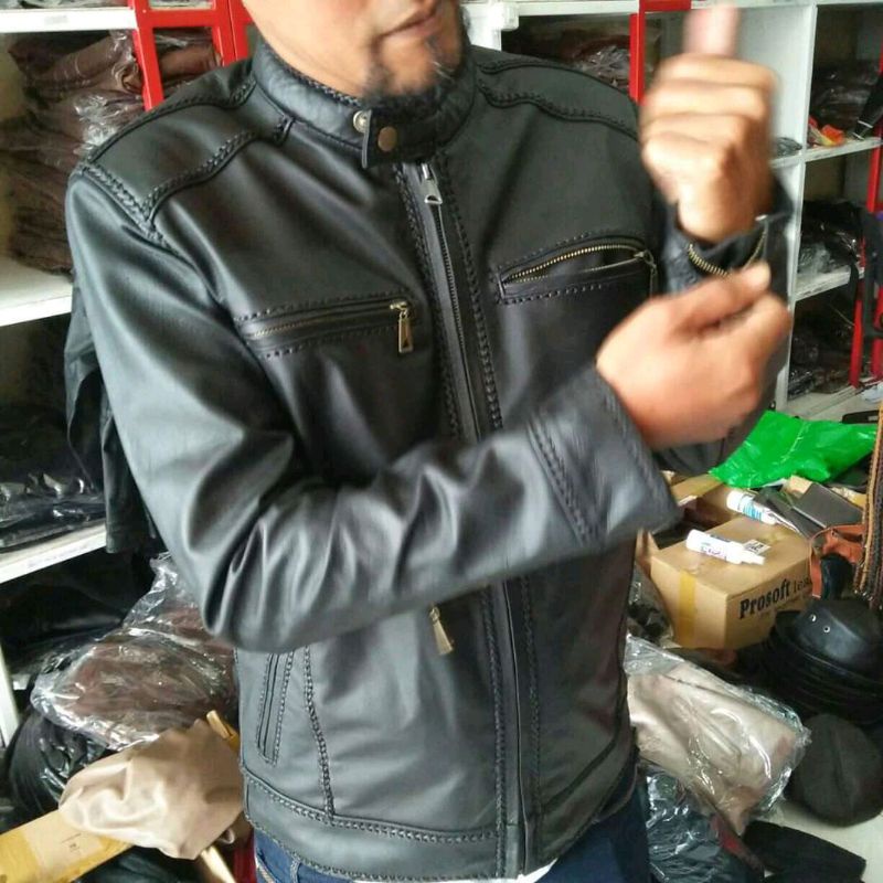 Jaket kulit Domba Asli garut Pria jaket kulit pria original 100% Jaket kulit Pria Jaket Kulit