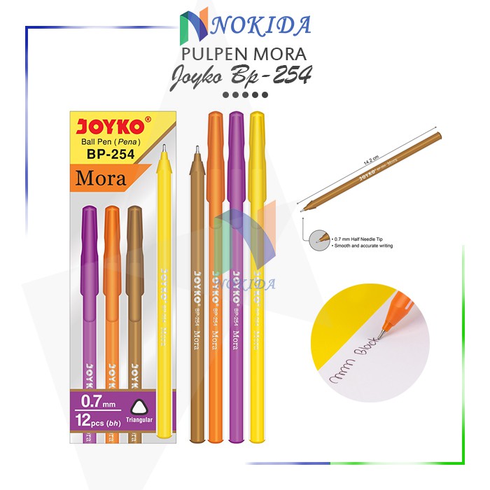 

Nokida Pulpen Mora Joyko BP-254/12 pcs / Ballpoint Pena Pen 0.7 mm/1 Pack