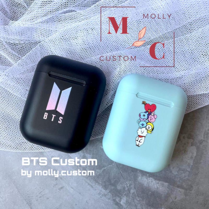 molly.custom Inpods Custom BTS Earphone Headphone Headset  buat Android dan IOS