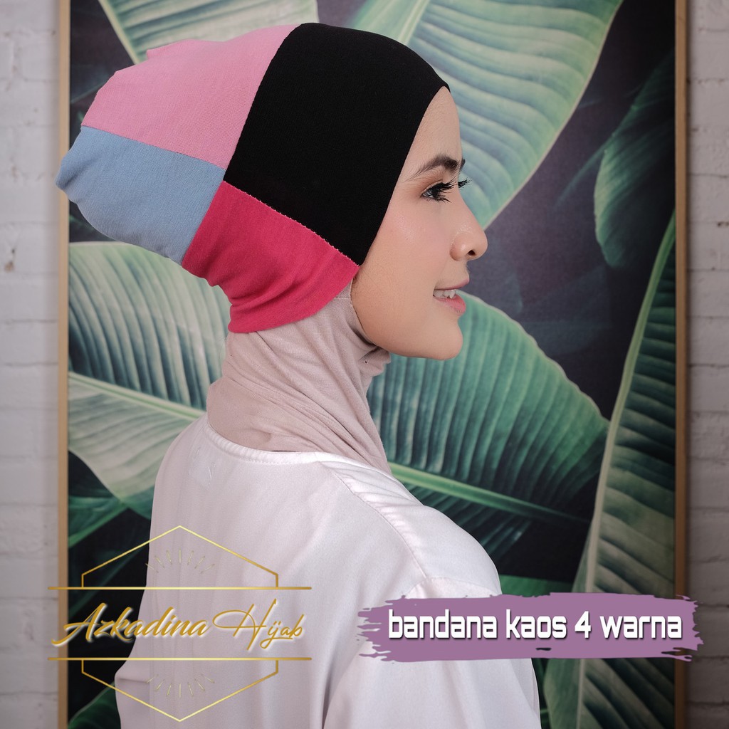 Bandana Hijab - Ciput Kaos Kombinasi Warna - Inner Hijab