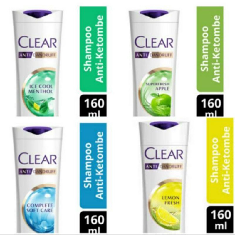 CLEAR shampoo 160 ml / clear botol 160 ml