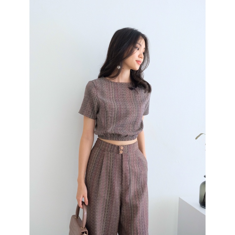 S-0161 Set Crop Top dan Kulot Premium-7