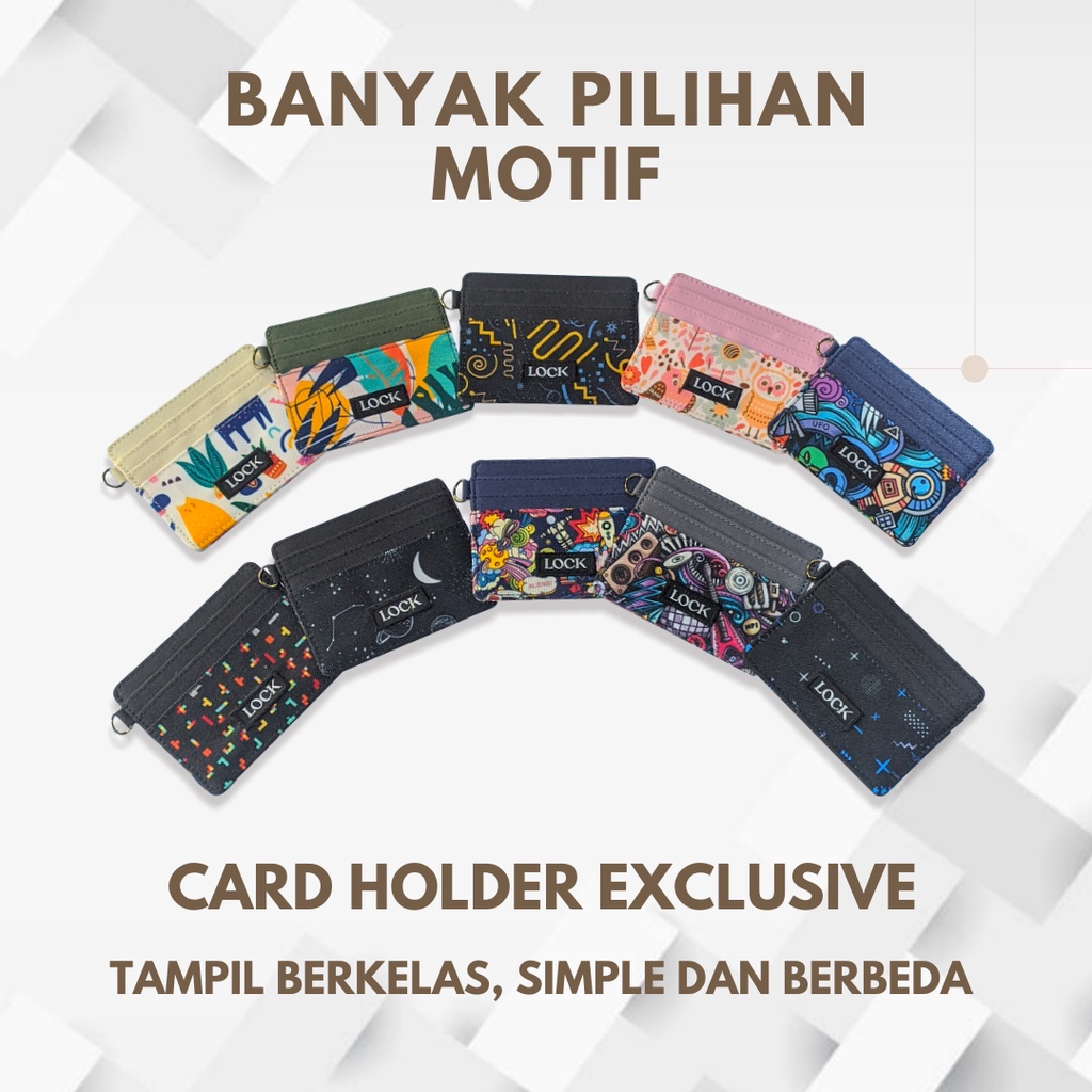 Card Holder Dompet Kartu Tipis Pria Wanita Simple Card Wallet L025