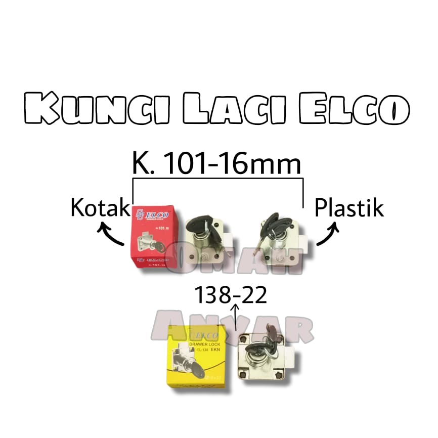 Kunci Laci Lemari Elco 138 101