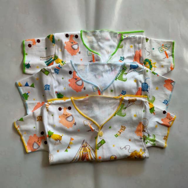 Baju Bayi Lengan Pendek isi 3 / Baju Bayi Newborn Baru Lahir