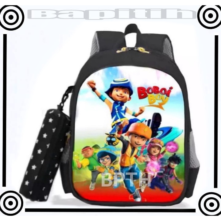 BPT Tas Anak Karakter Kartun B0b0b0y Tas Sekolah Ransel Anak Laki-Laki TK SD Terbaru Kids Backpack Murah
