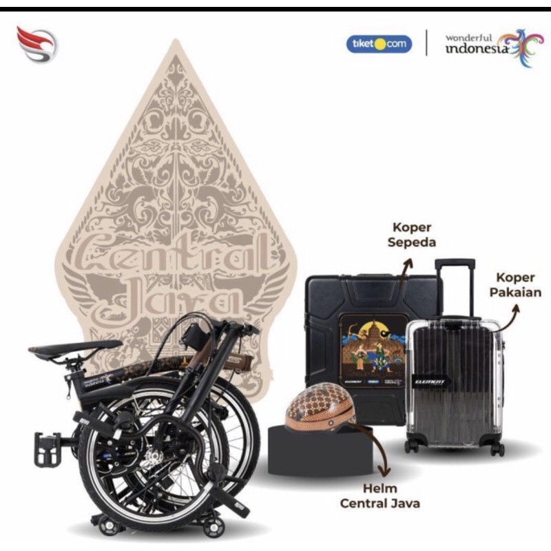 Sepeda Lipat Element Pikes Gen 2 Central Java Edisi Wonderful Indonesia Jawa Tengah SNI-Lengkap