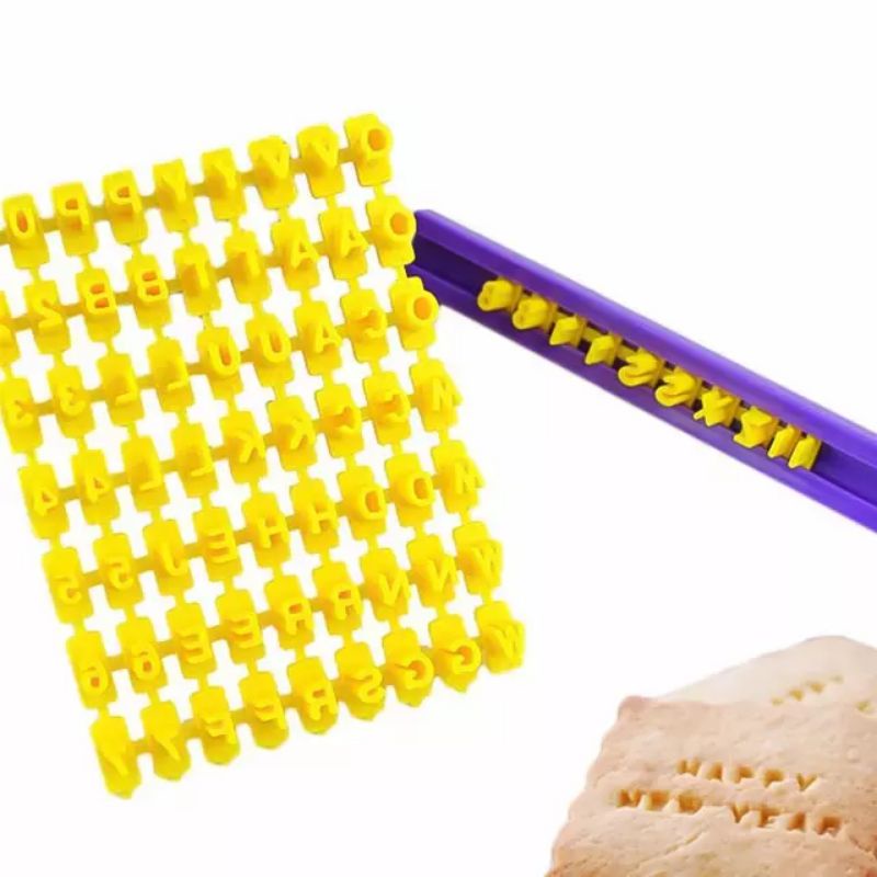 Cetakan HURUF BISKUIT Cetakan Kue kering cetakan huruf FONDANT