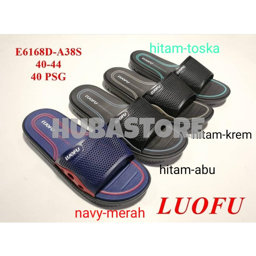 SANDAL KOKOP PRIA/COWO LONG BEACH CALI LUOFU E6168D-A38S