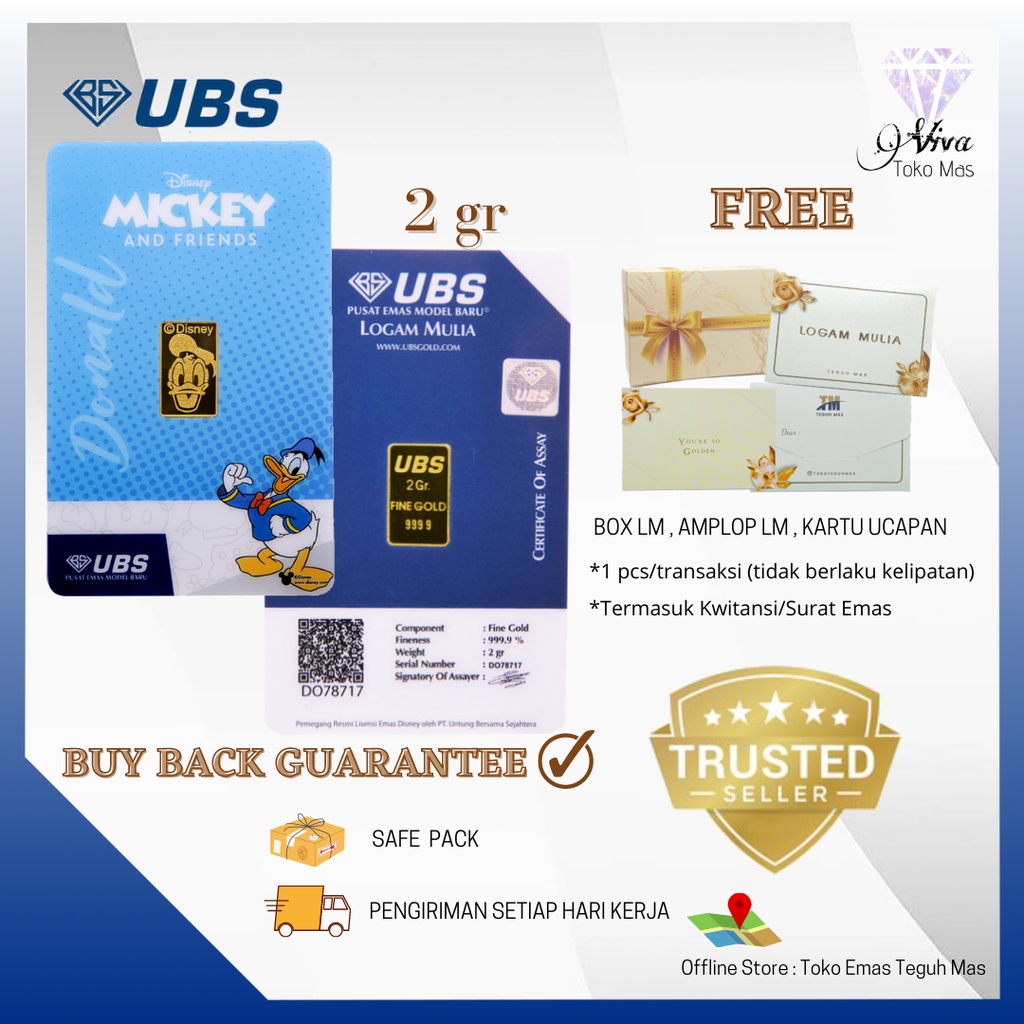 LM UBS DISNEY DONALD EMAS LOGAM MULIA 999,9