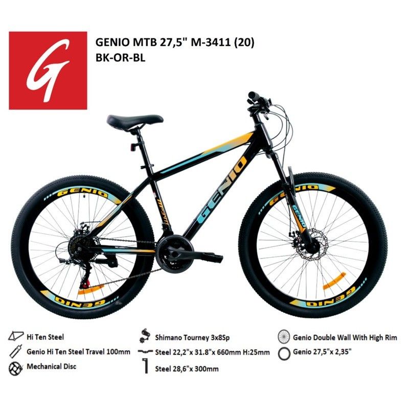 Sepeda Gunung 27.5 Genio 3411 Original